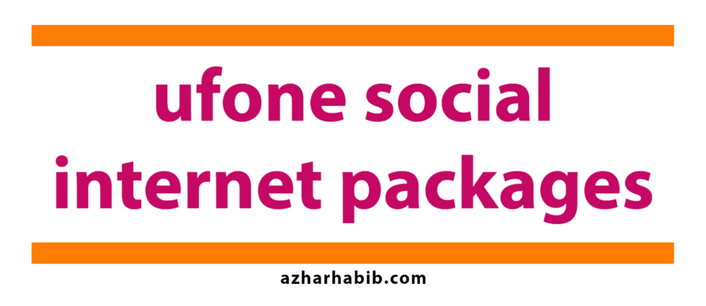 ufone social internet packages