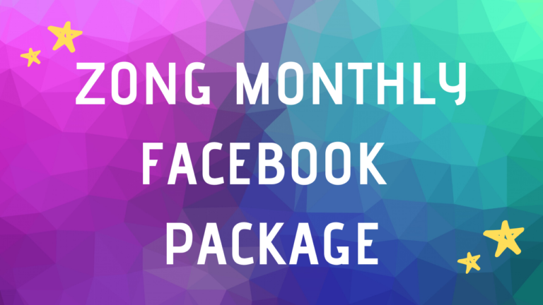 zong facebook monthly package 2022