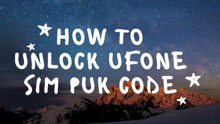 ufone puk code