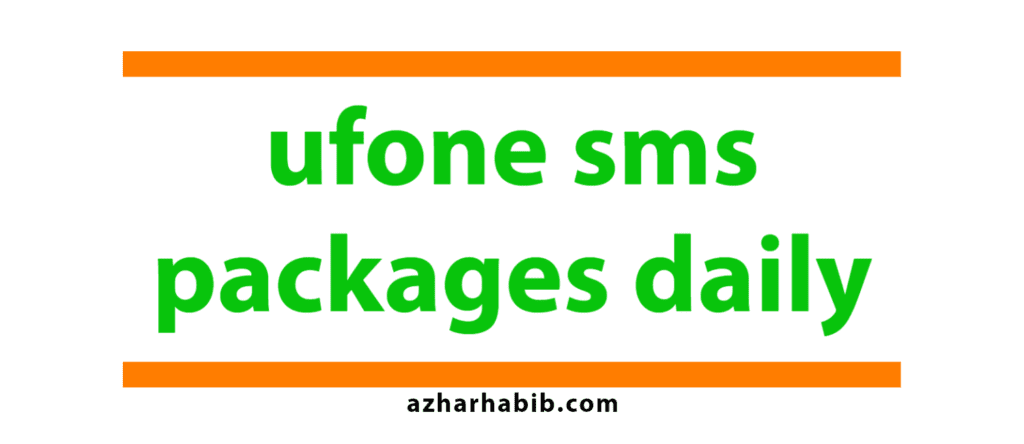 ufone sms packages daily