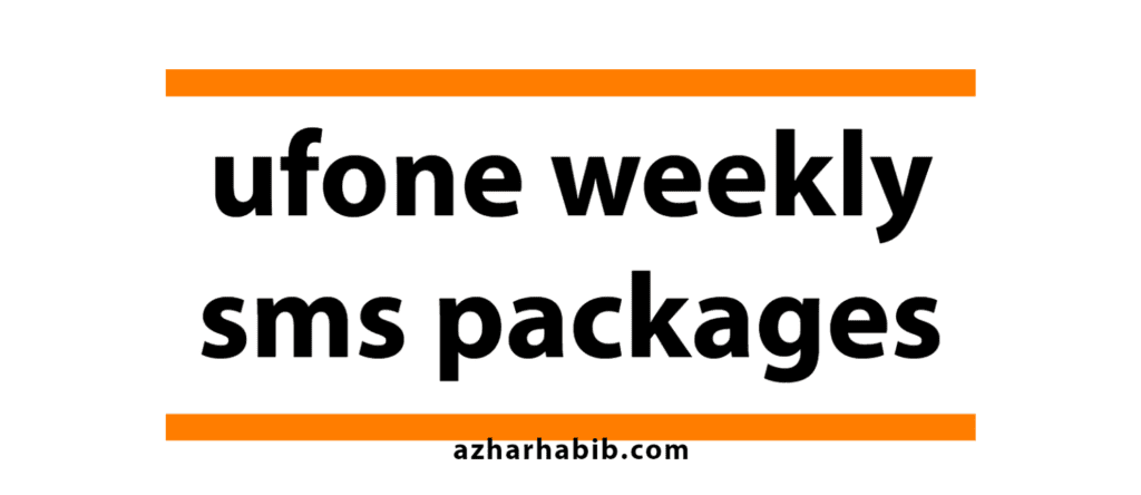 ufone weekly sms packages