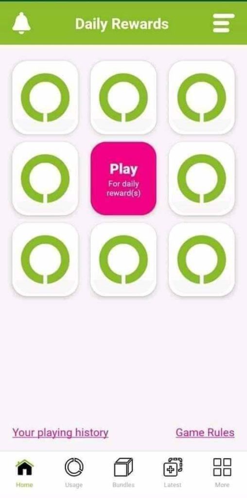 my zong app daily reward