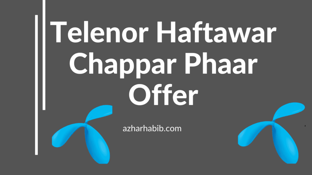 telenor chappar phaar offer