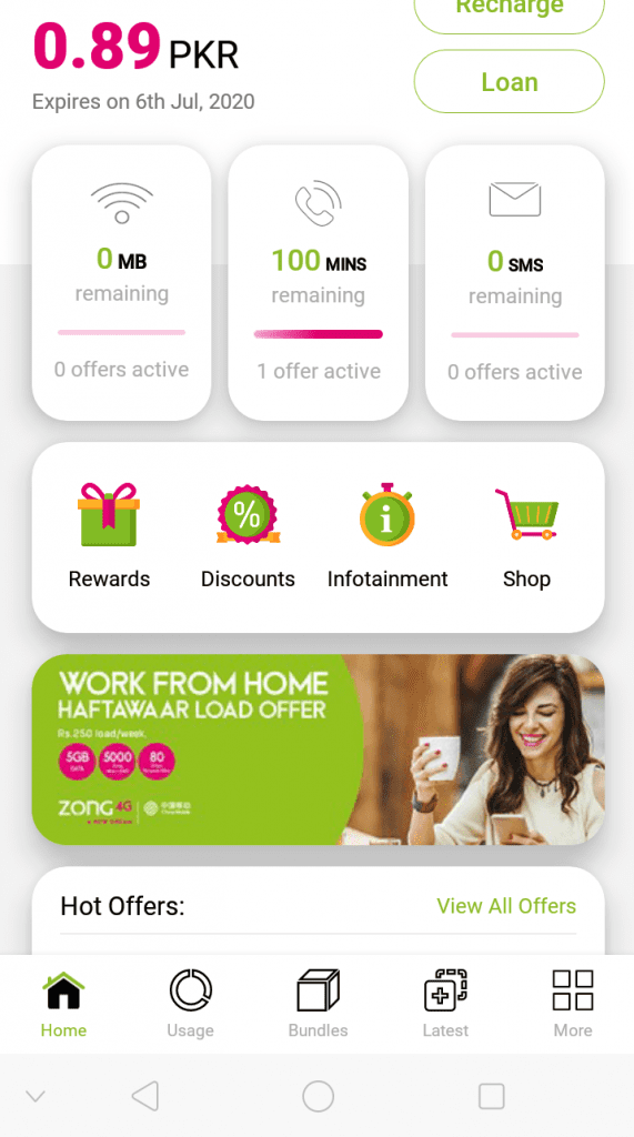 my zong app daily reward