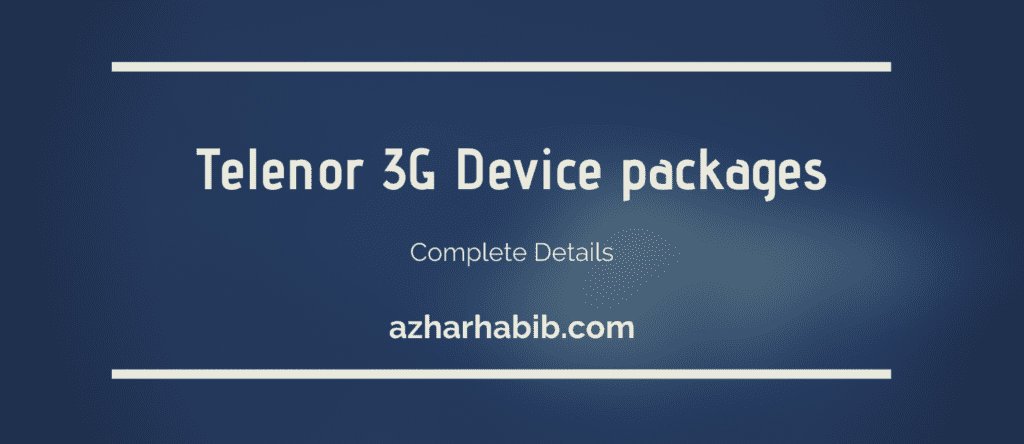 Telenor 3G Device packages