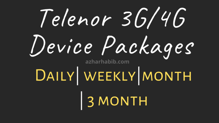 Telenor 4G Device Packages 2021