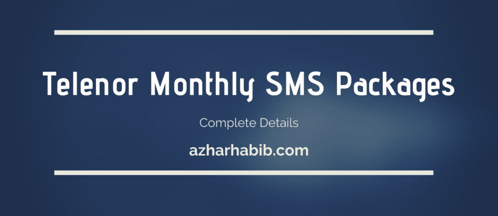 Telenor Monthly SMS Packages