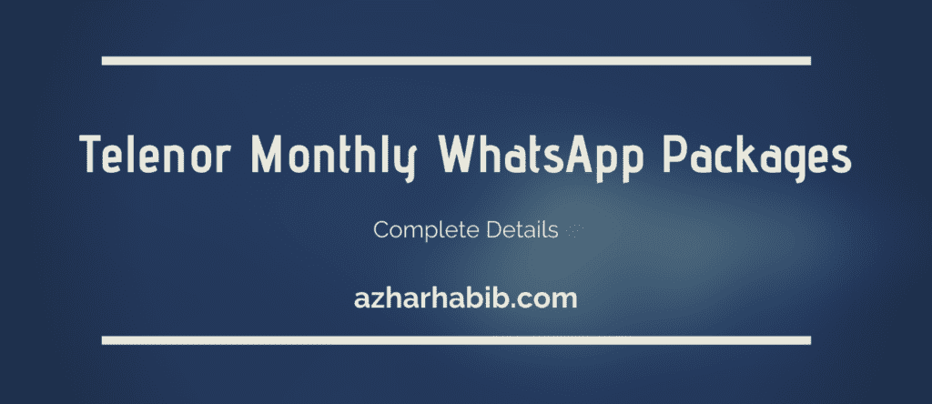 telenor monthly whatsapp package