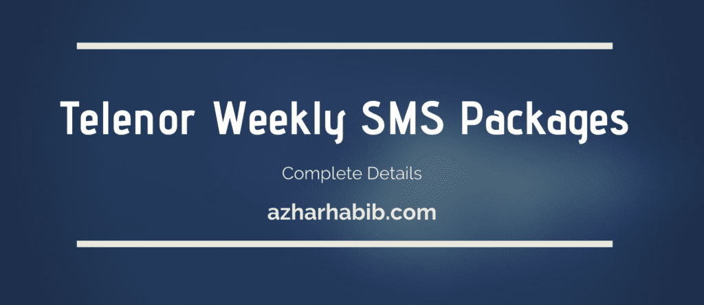 Telenor Weekly SMS Packages