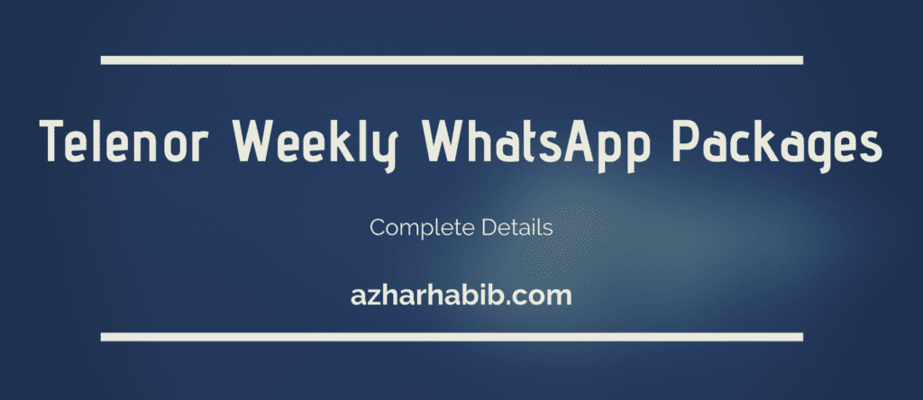 Telenor Weekly WhatsApp Package