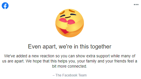 how to get facebook care emoji