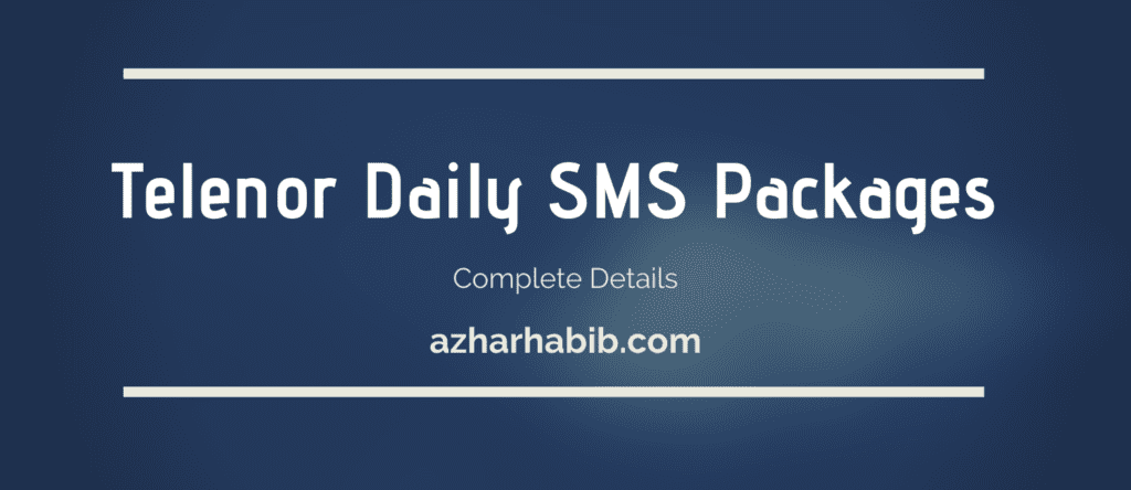telenor daily sms packages
