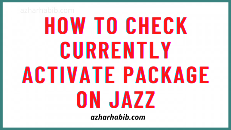 Check Currently Activate Package On Jazz