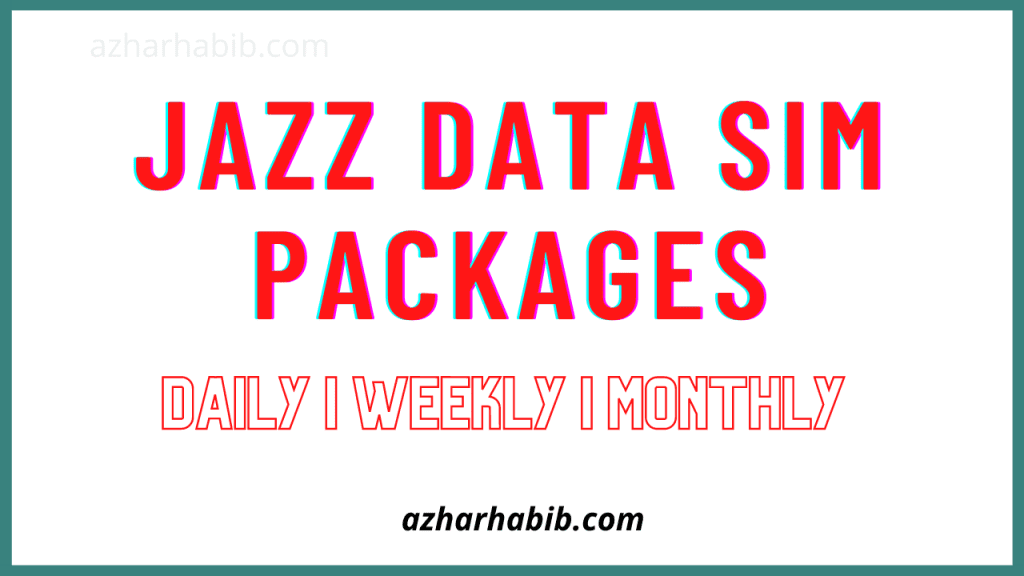 Jazz Data SIM Packages
