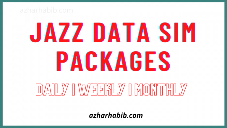 Jazz Data SIM Packages