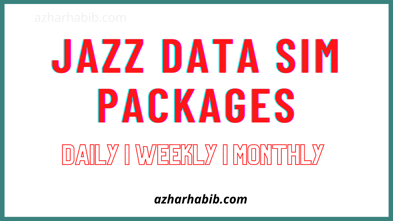 Jazz Data SIM Packages