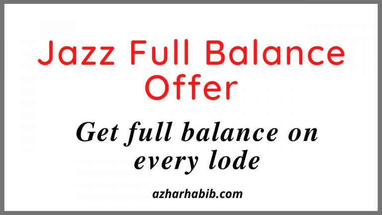 jazz full balance offer code