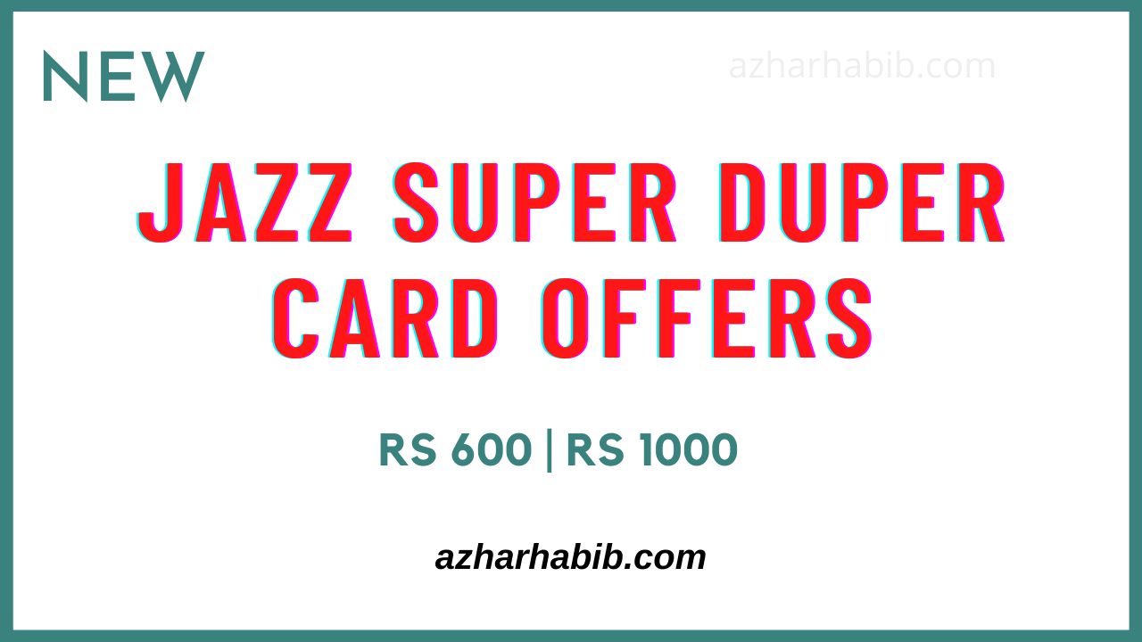 Jazz Super Duper Card offers