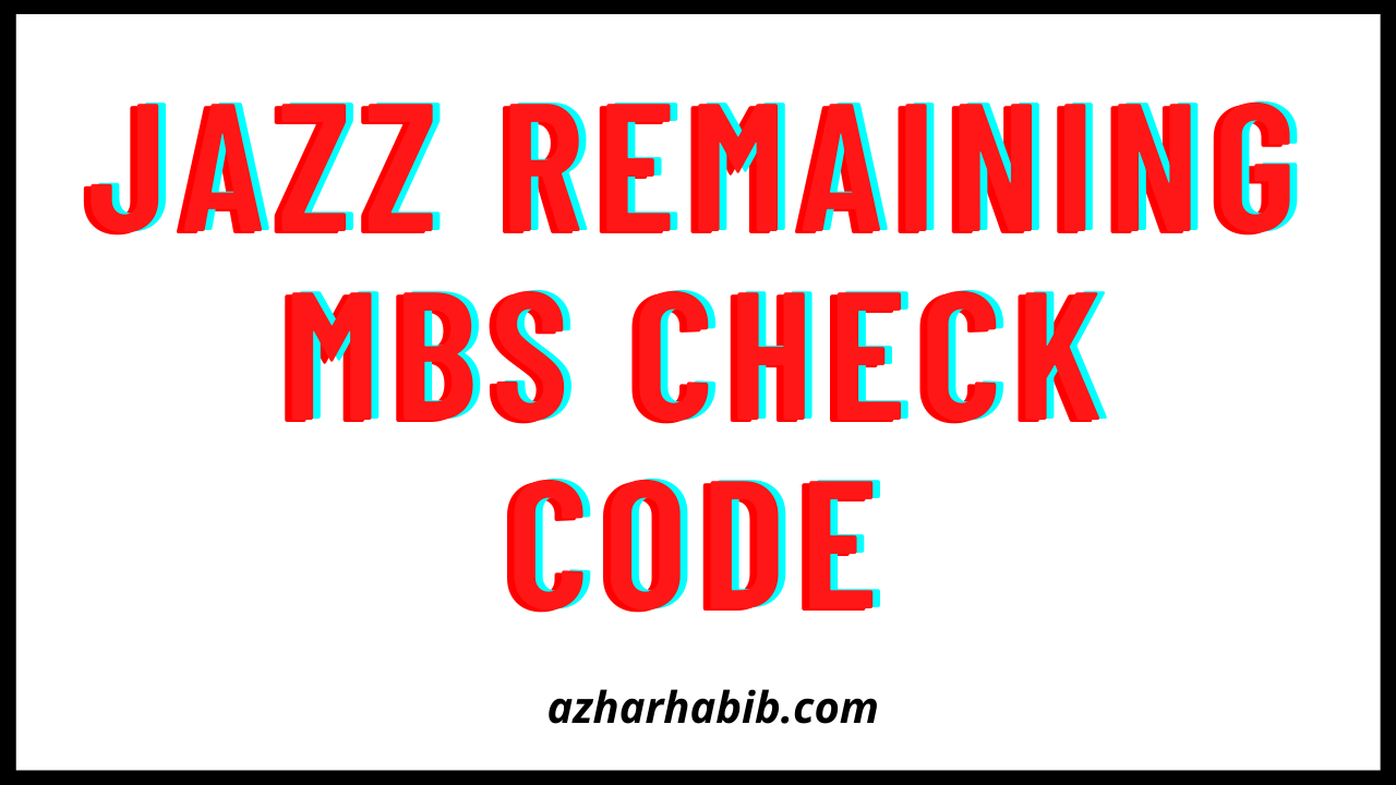 Jazz remaining MBs check code