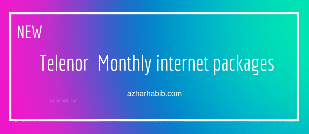 Telenor  Monthly internet packages