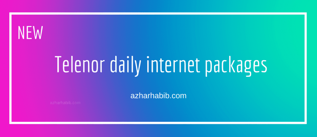Telenor daily internet packages