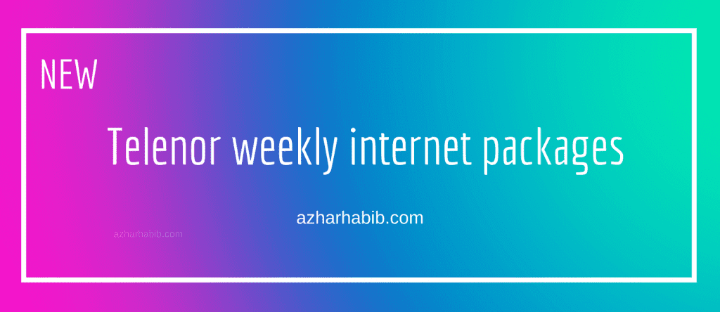 Telenor weekly internet packages
