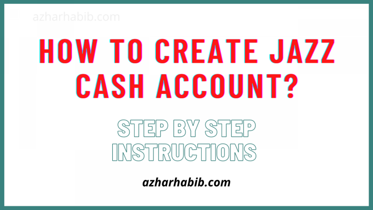How to create Jazz cash Account?
