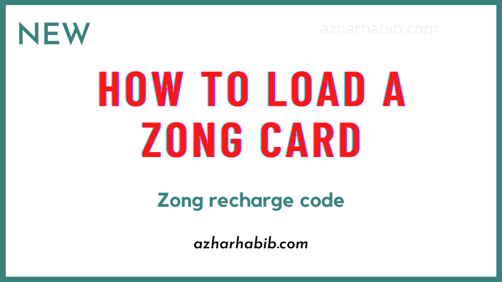 How to load a Zong card | Scratch card | Zong recharge code