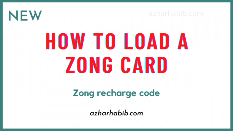 How to load a Zong card | Scratch card | Zong recharge code