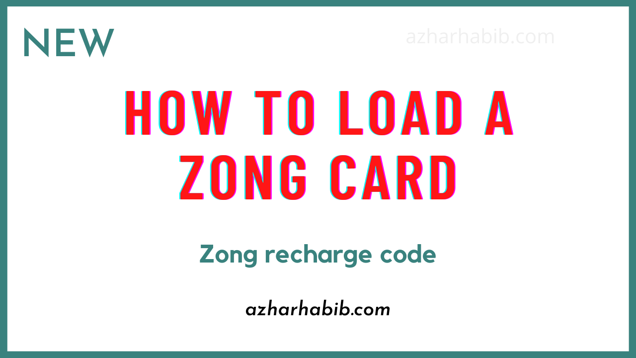 How to load a Zong card | Scratch card | Zong recharge code