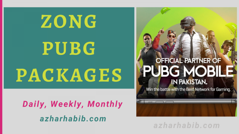 Zong PUBG Packages 2022