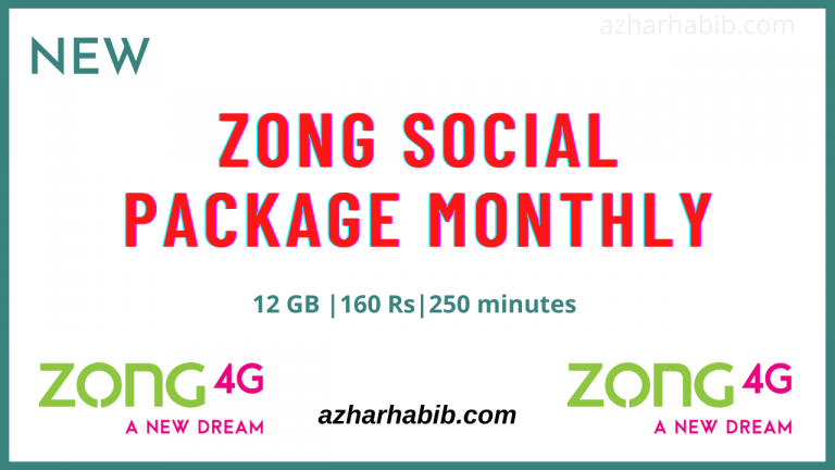 Zong Social Package Monthly