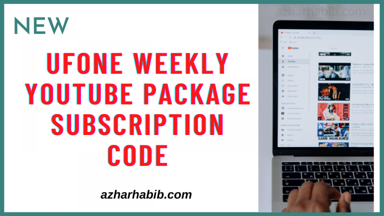 ufone weekly youtube package subscription code
