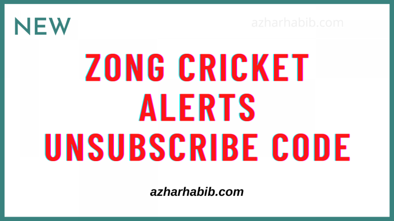 zong cricket alerts unsubscribe code