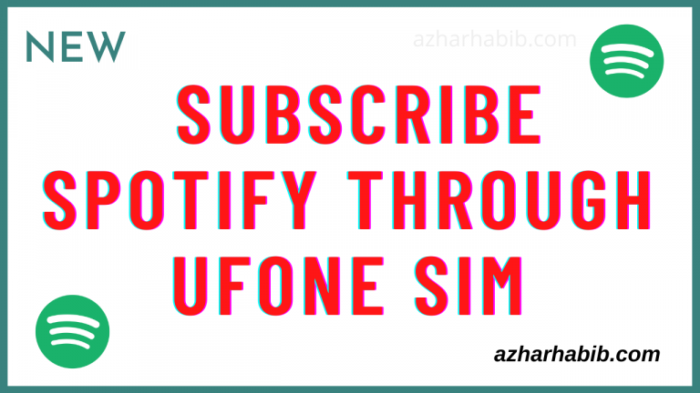 How to subscribe Spotify through Ufone Sim