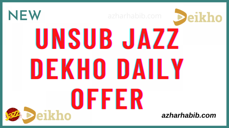 Jazz dekhodaily unsubscribe code