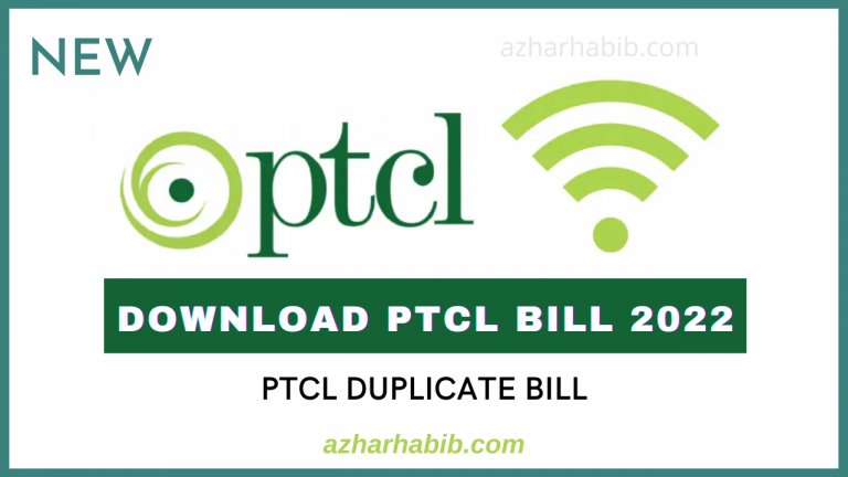 PTCL Duplicate Bill