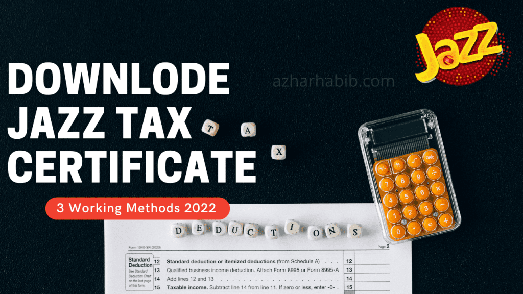 jazz tax certificate