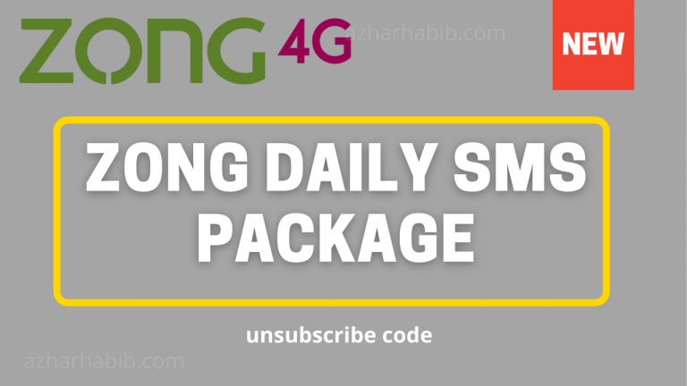 zong daily sms package