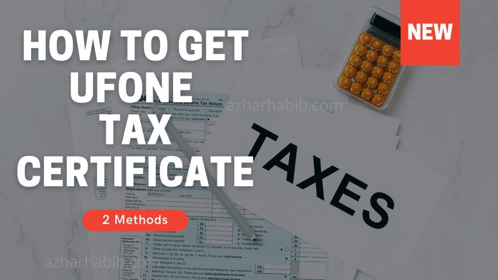 Ufone Tax Certificate