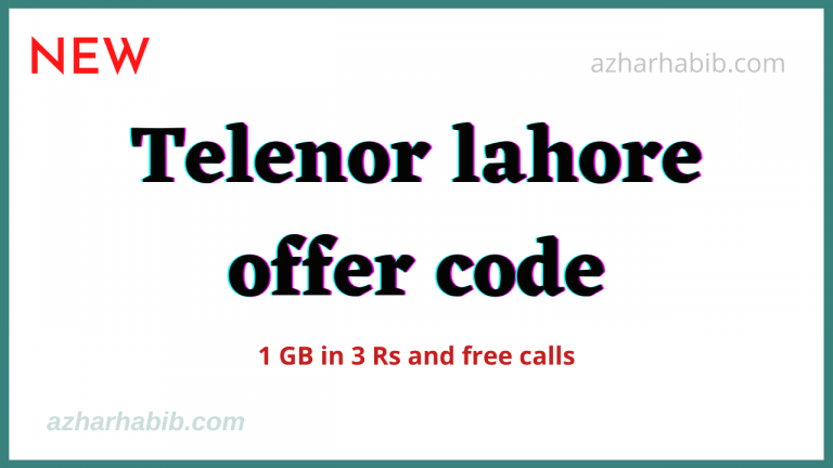 Telenor lahore offer code