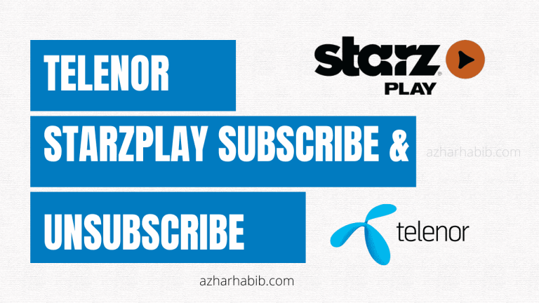 Telenor Starzplay Subscribe & Unsubscribe