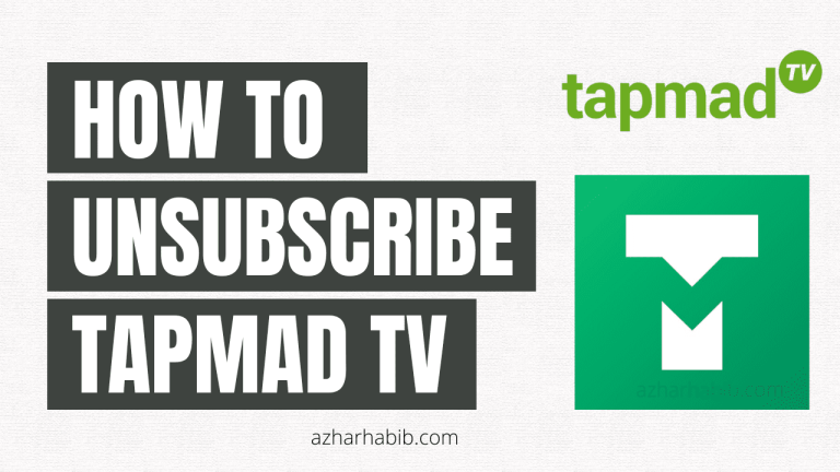 How to Unsubscribe Tapmad TV