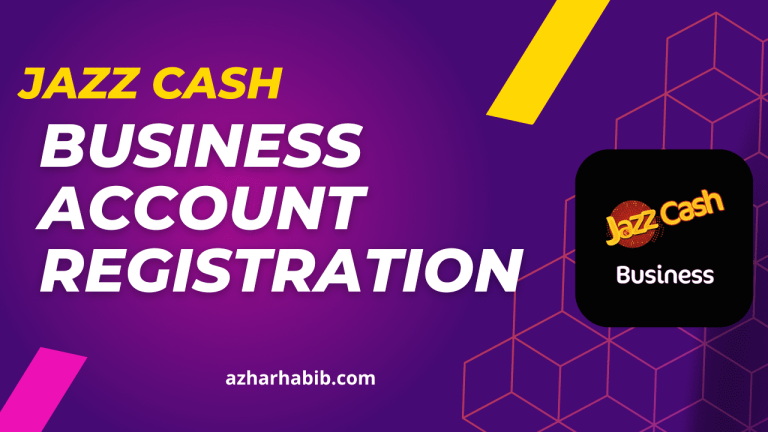 Jazz cash Business Account registration